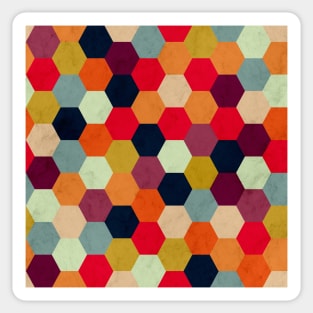 Colorful Beehive Pattern Sticker